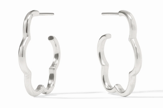 Gardenia Hoop- Silver