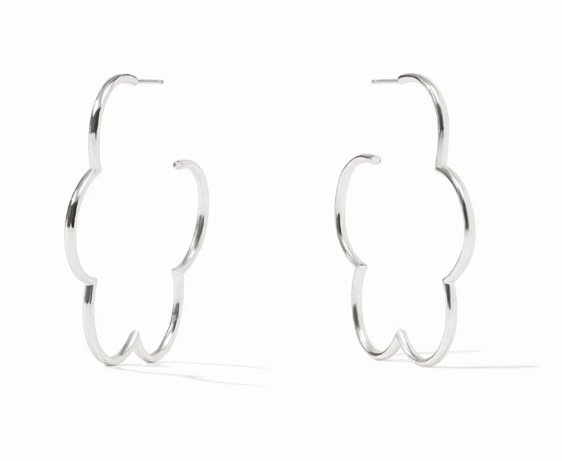 Gardenia Hoop- Silver