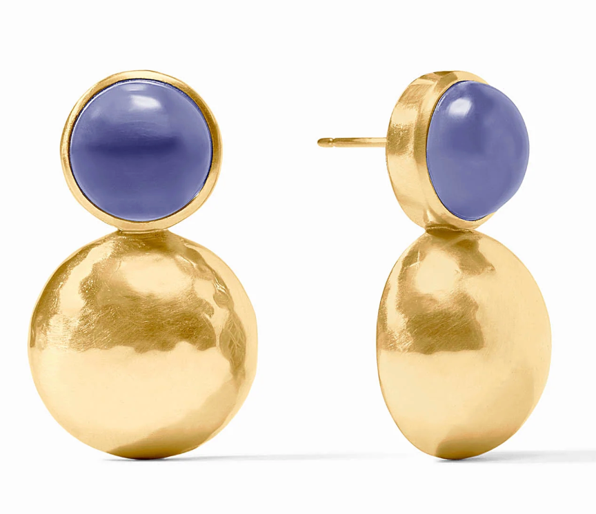 Solara Midi Earring-Iridescent Tanzanite Blue