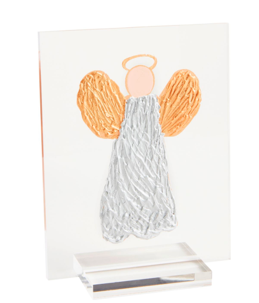 Small Acrylic Angel Plaque Stand