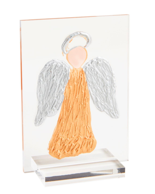 Small Acrylic Angel Plaque Stand