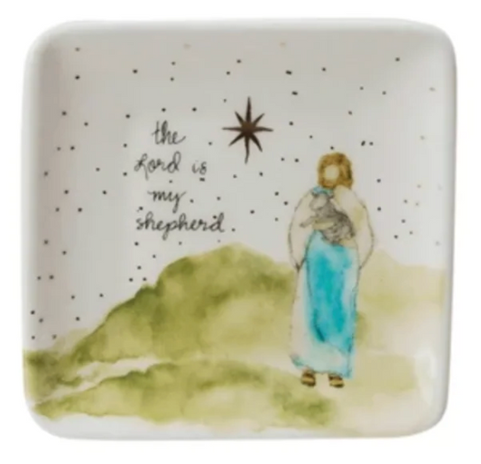 Stoneware Dish w/ Gold Electroplating, 4 Styles