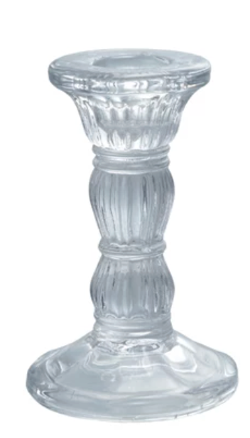 Pressed Glass Taper Holder, 3 Styles