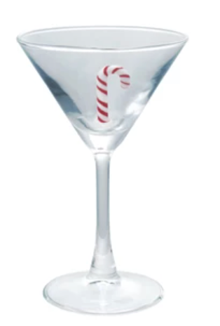 4 oz. Martini Glass with Hand-Blown Holiday Figure, 8 Styles
