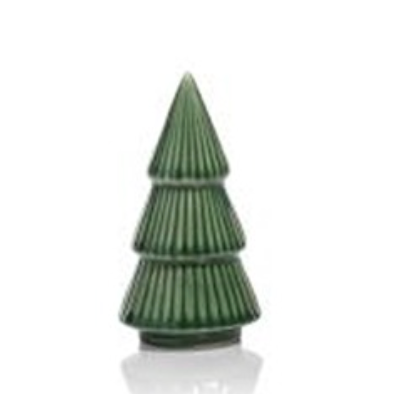 Ceramic Holiday Tree- Glazed Winter Green 3.75"