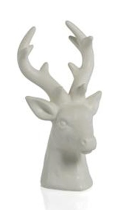 Rocky Mountain Ceramic Stag Head-White