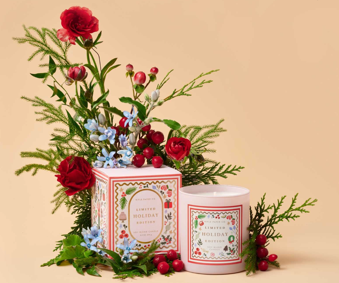 Holly Jolly Nutcracker Holiday 9oz Glass Candle