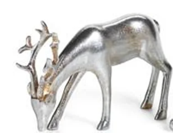 Decorative Silver Reindeer- Assorted Sizes