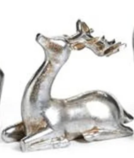 Decorative Silver Reindeer- Assorted Sizes