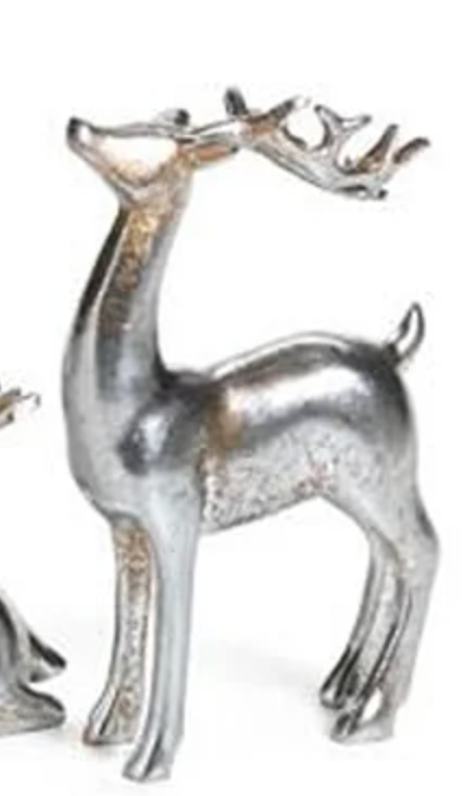 Decorative Silver Reindeer- Assorted Sizes