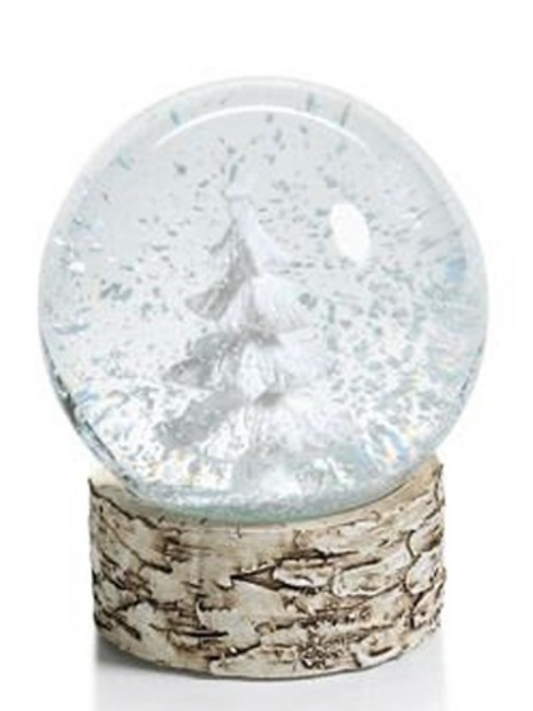 Snow Globe on Birch with Tree