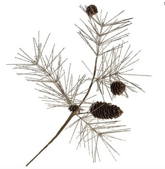 Champagne Spruce and Pinecone Small Pick