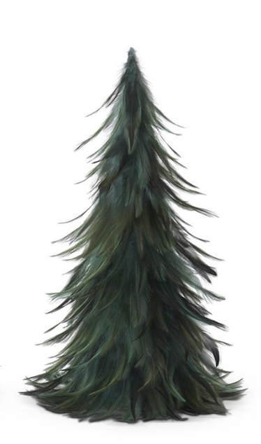 Wispy Green Feather Nesting Cone Trees- 3 Sizes
