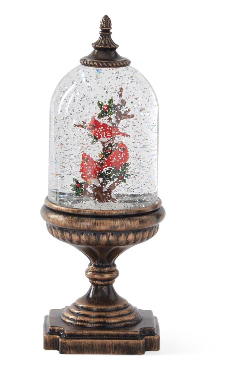 Cardinal Water Spinning LED Snow Globe w/Timer