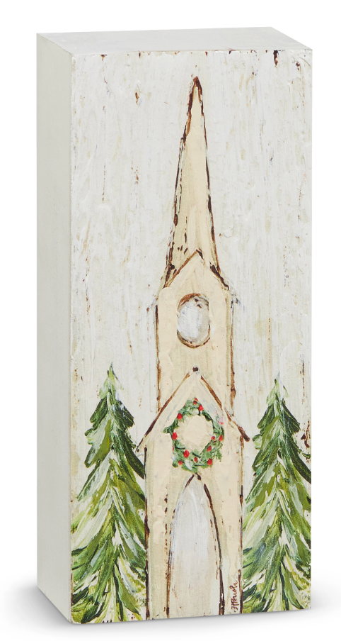 7.5" Church Block Decor- 2 Styles