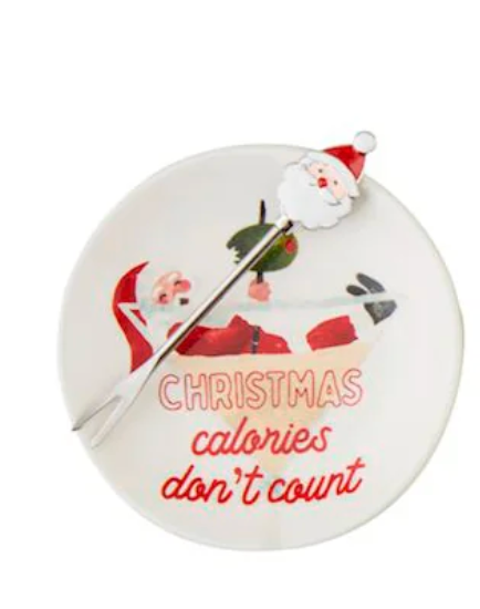 Holiday Tapas Plate & Fork Sets