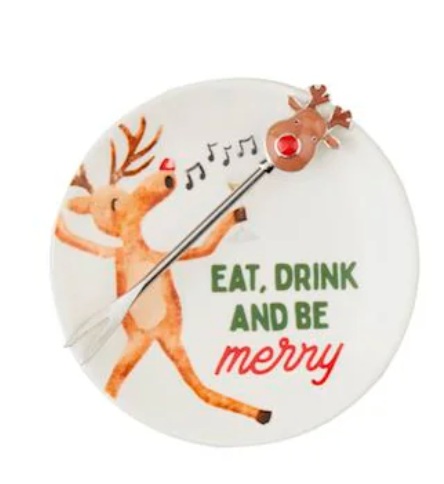 Holiday Tapas Plate & Fork Sets