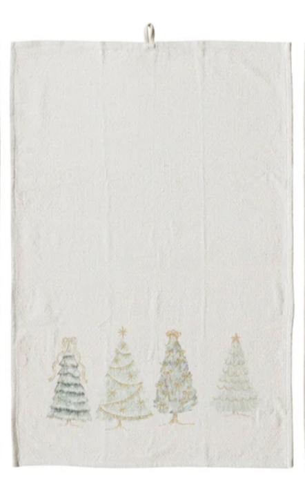 Christmas Cotton Printed Tea Towel , 3 Styles