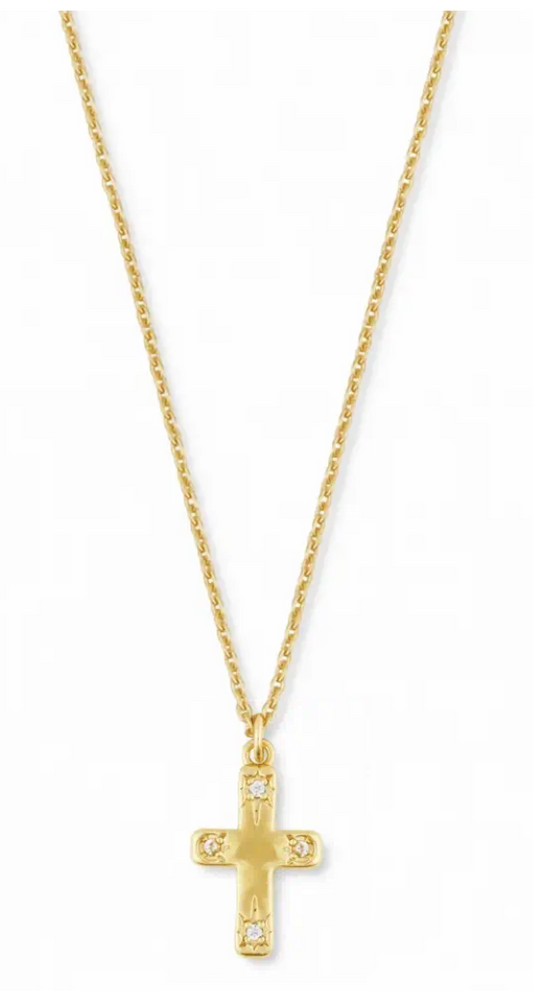 The Dainty Necklace: Cosmos Cross Charm
