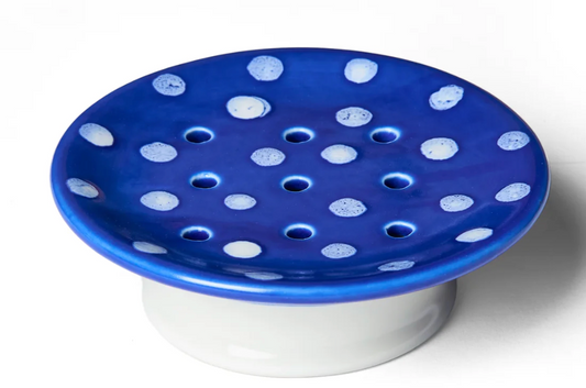 Swedish Dream Mushroom Ceramic Soap Dish-Blue