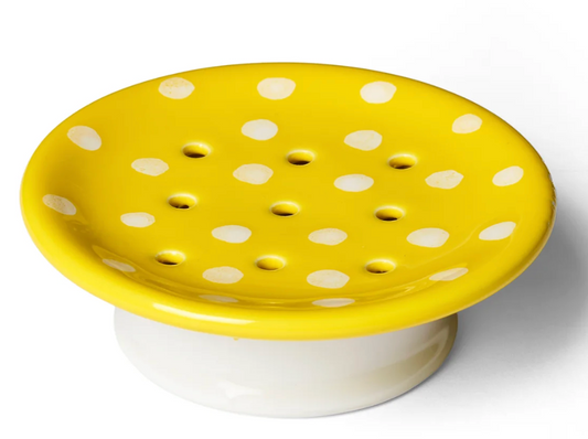 Swedish Dream Mushroom Ceramic Soap Dish-Yellow