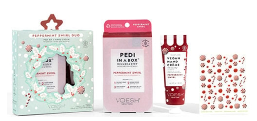 Peppermint Swirl Duo Pedi Kit + Hand Crème