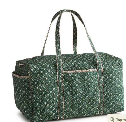 Large Original Duffel Bag- Mistletoe Lattice
