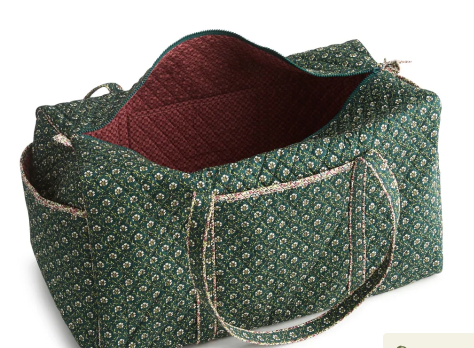 Large Original Duffel Bag- Mistletoe Lattice