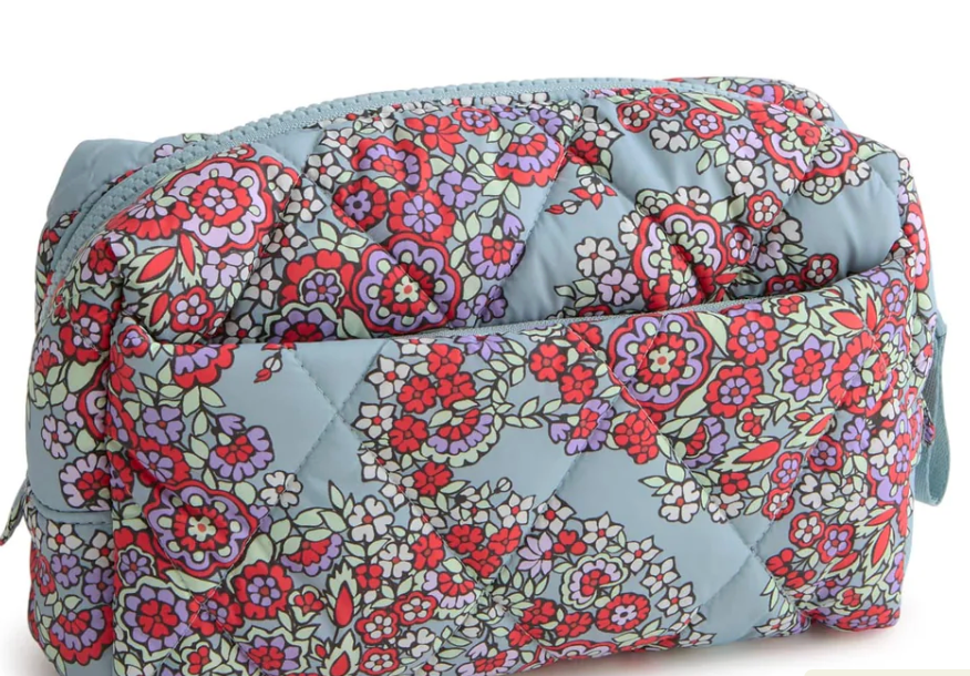 Medium Cosmetic Bag-Paisley Bouquet