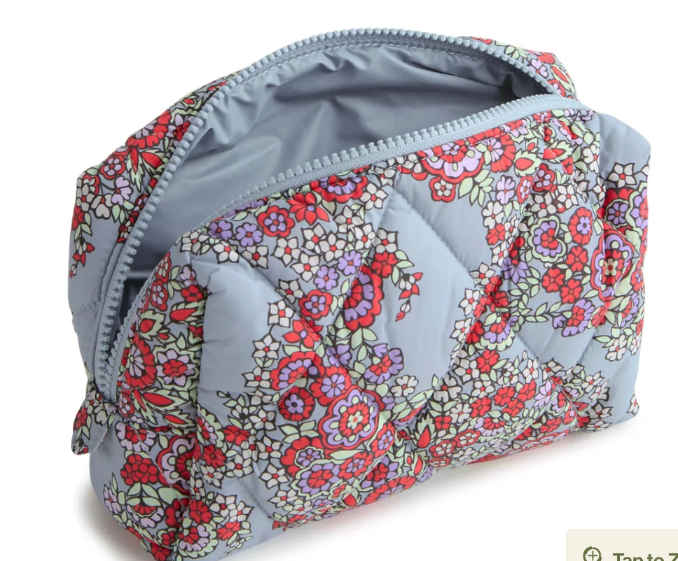 Medium Cosmetic Bag-Paisley Bouquet