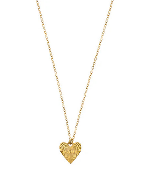 The Dainty Necklace: Small Heart MAMA Charm