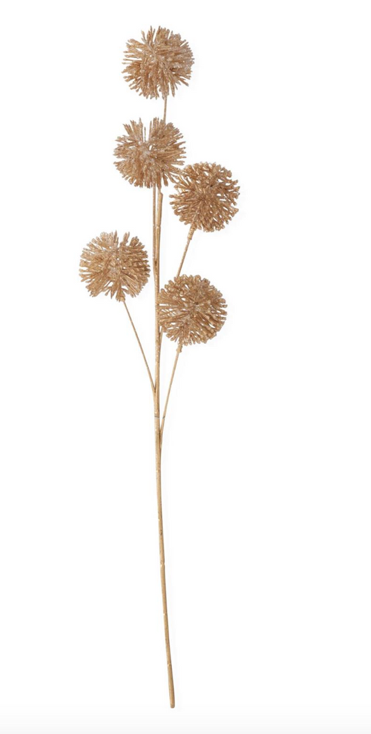 26 Inch Gold Glittered Ball Stem