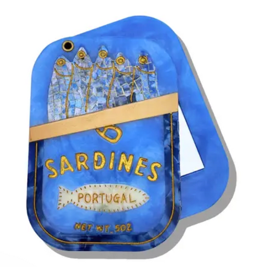 Hand-painted Sardines Compact Mirror