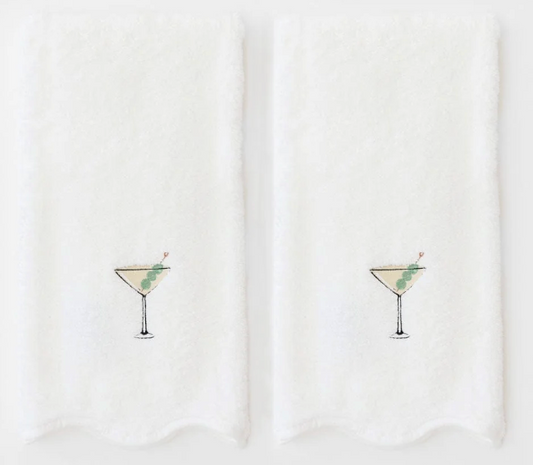 Martini Scalloped Powder Bath Towels