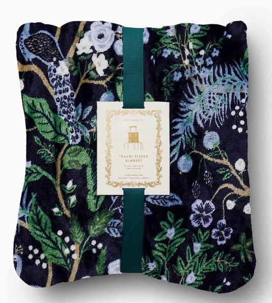 Travel Fleece Blanket- Peacock