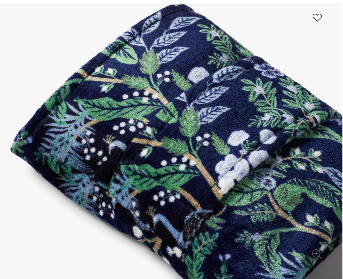 Travel Fleece Blanket- Peacock