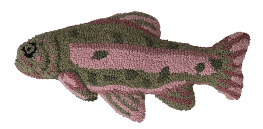 Woven Cotton Tufted Fish Shaped Pillow, 2 Styles