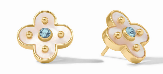 Colette Stud-Chalcedony Blue