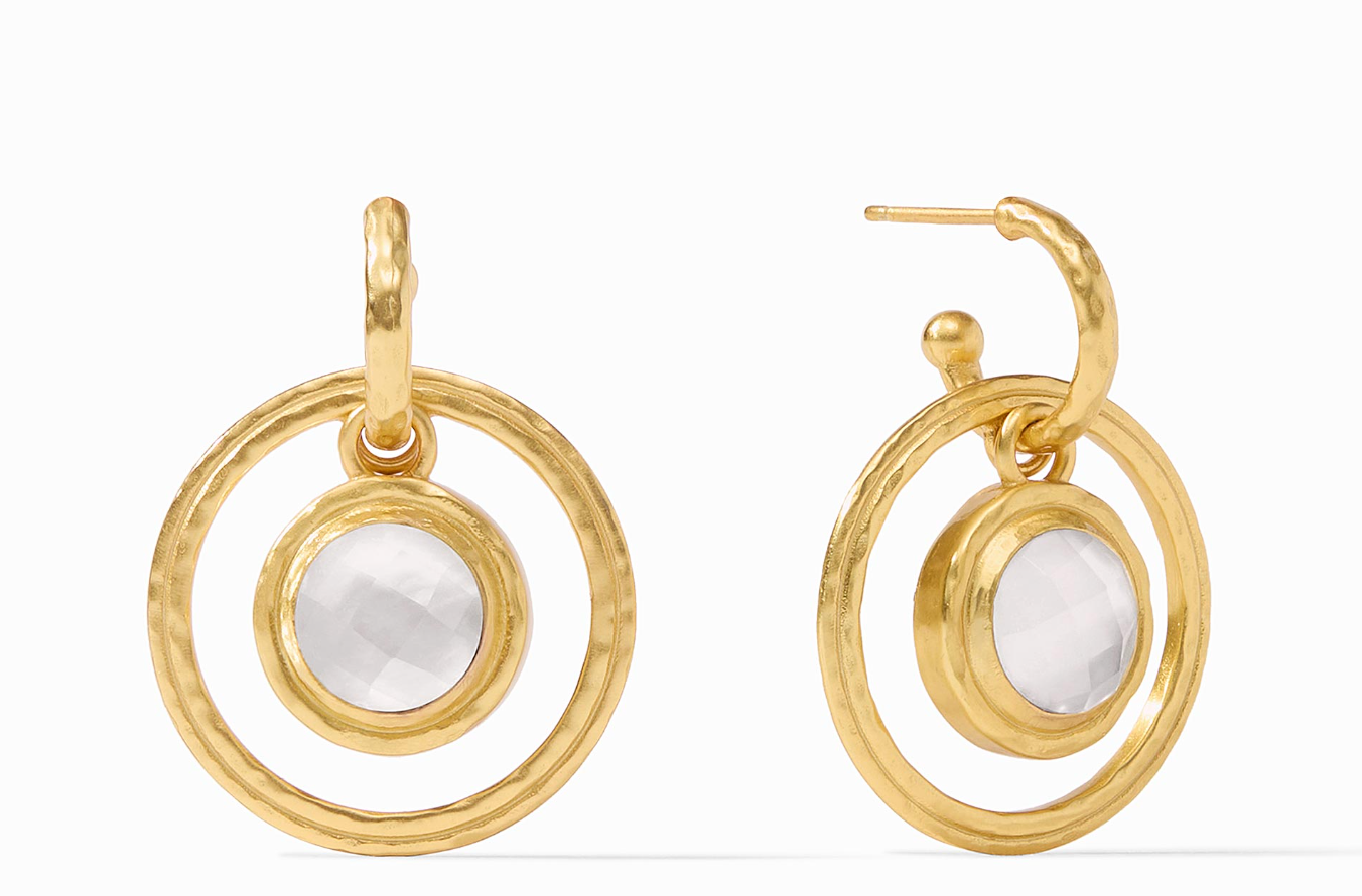 Astor 6-in-1 Charm Earring-Iridescent Clear Crystal