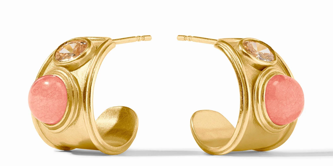 Portofino Stone Hoop-Melon Jade