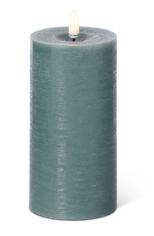 6x3 Inch Dark Green ON/OFF Touch LED Pillar Candle w/Timer