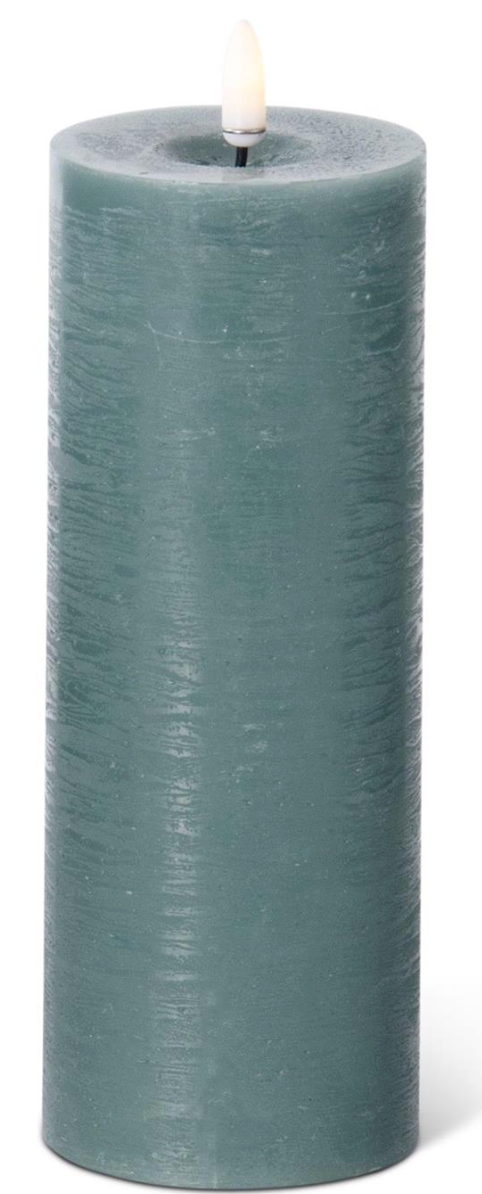 8x3 Inch Dark Green ON/OFF Touch LED Pillar Candle w/Timer