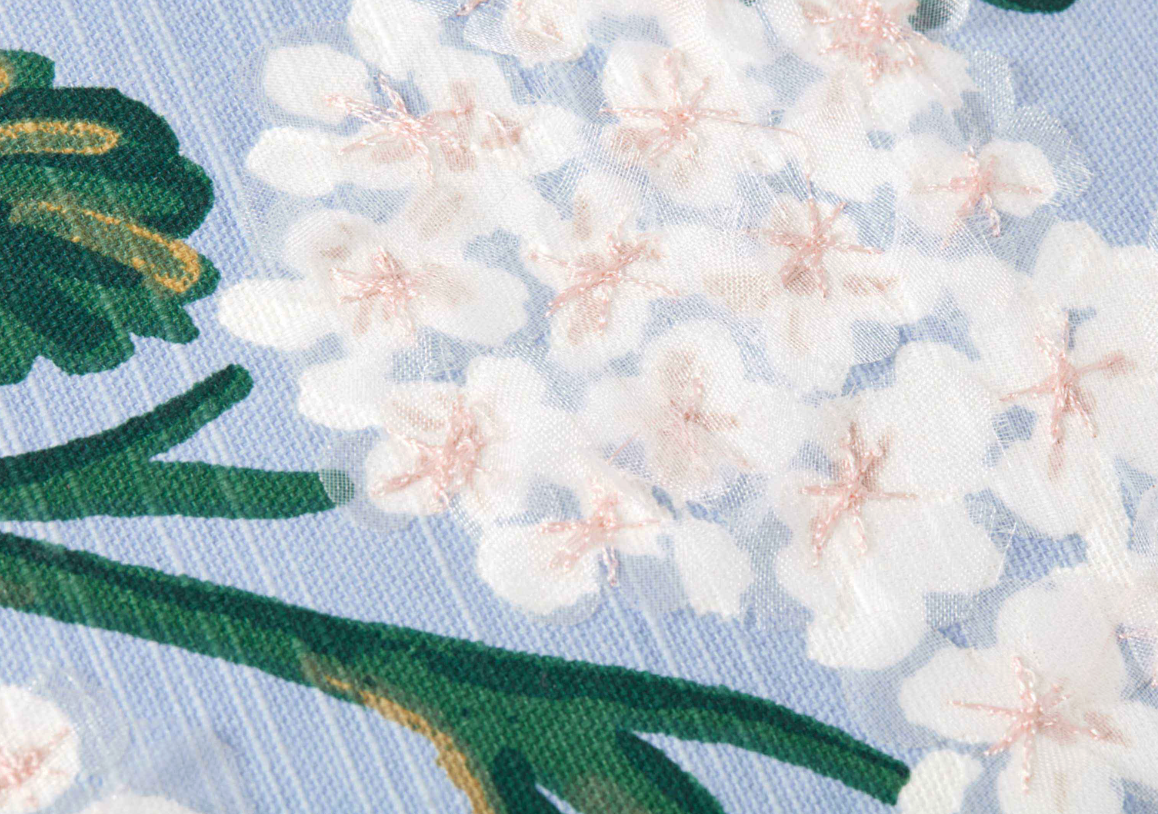 Hydrangea Embellished Pillow