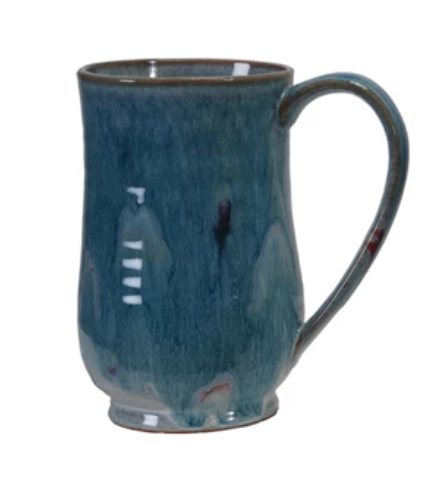 20 oz. Stoneware Mug, 4 Colors (Each One Will Vary)