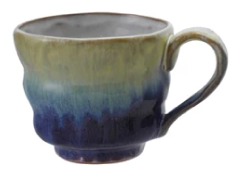 14 oz. Stoneware Mug, Reactive Glaze, 3 Colors (Each One Will Vary)
