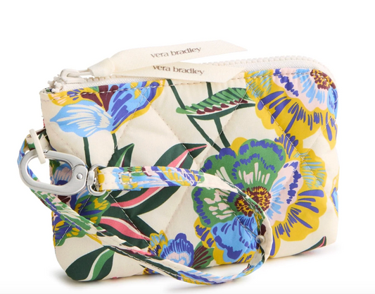 Clip & Zip Wristlet-Gardenia Garden