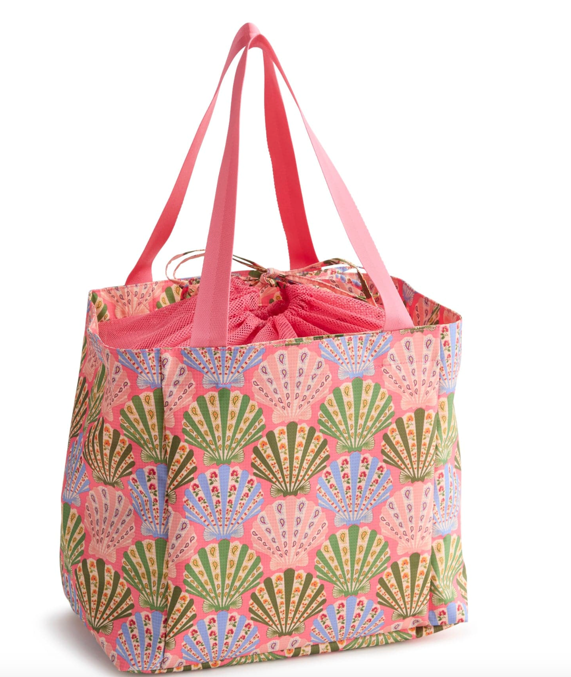 Drawstring Family Tote- Cottage Shells