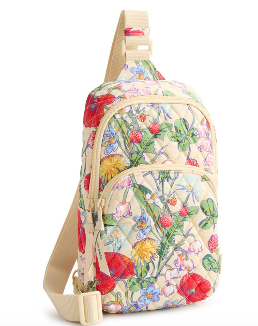 Lorman Sling Backpack-All the Pretty Wildflowers