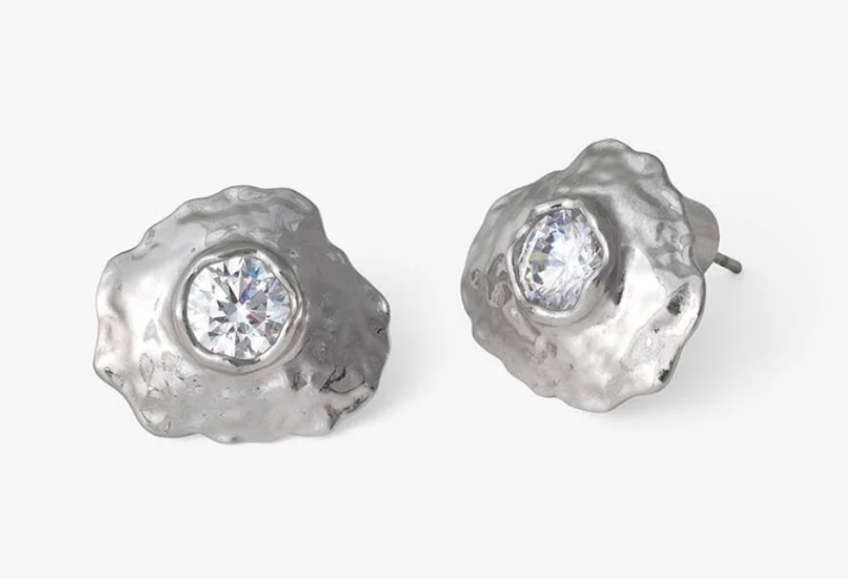 Cannonborough Rhodium Plated Stud Earring