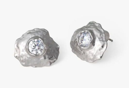 Cannonborough Rhodium Plated Stud Earring